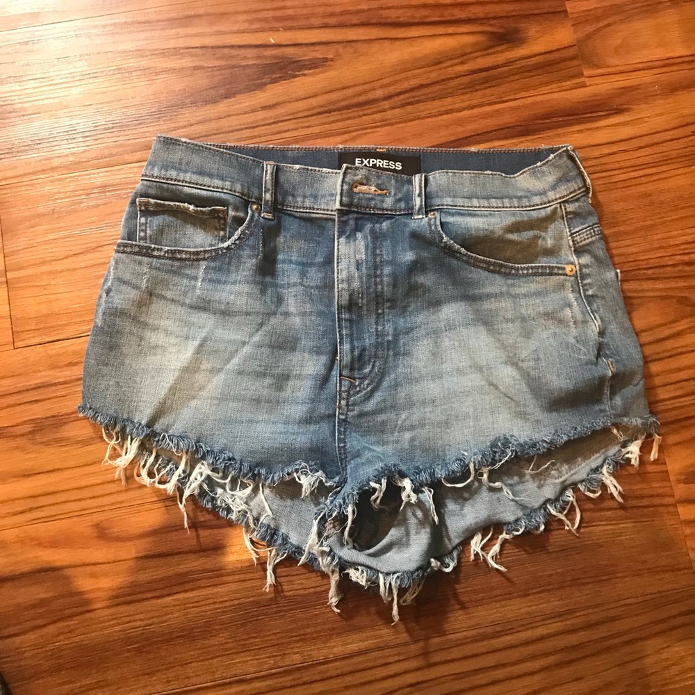 Express cheeky high rise shorts